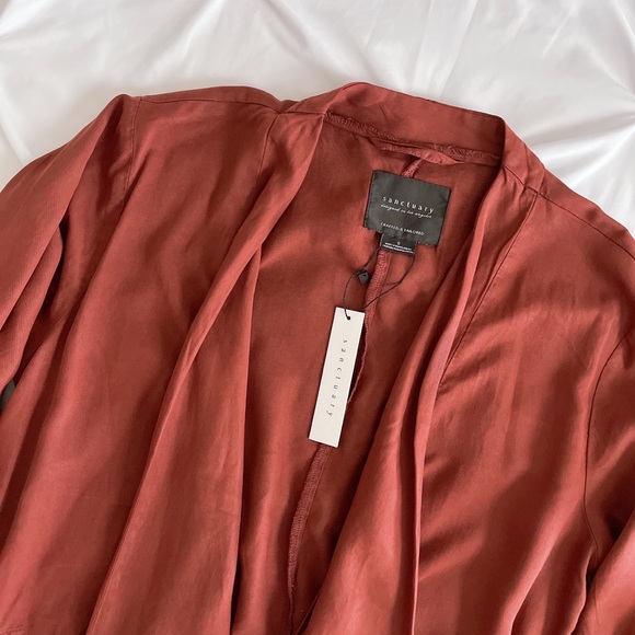 Sanctuary Rust Roll Tab Waterfall Trench Jacket - Picture 10 of 11